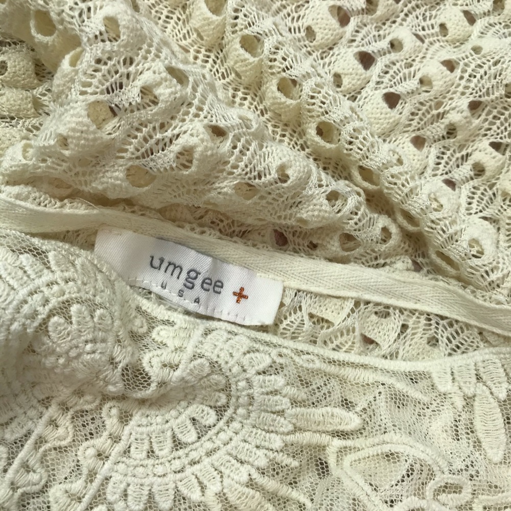UMGEE Semi Sheer Lace Crochet Top Tunic 1XL - Picture 4 of 5